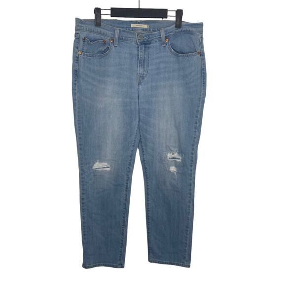Levi's Denim - Levi's Womens Pants Size 31 Boyfriend Light Wash Distressed Casual Jeans